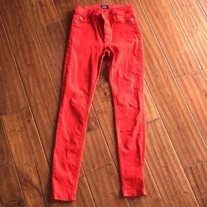 Hudson Red Skinny Jeans